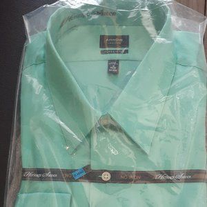 Arrow Men's long sleeve dress shirt MINT, 18 34/35